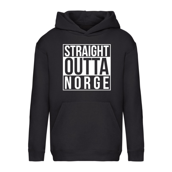 Straight Outta Norge - Hoodie / Tröja - BARN svart Svart - 116