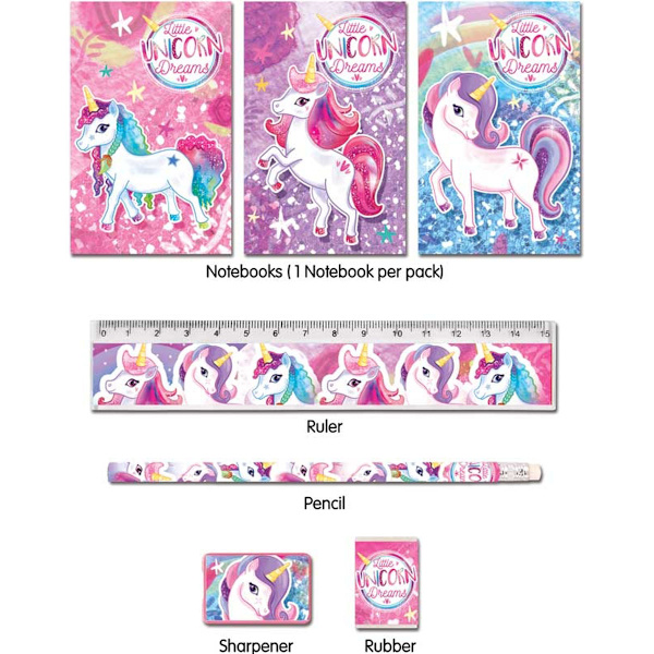 FUN STATIONERY KIRJATARVIKKEET 5 KPL YKSISARVINEN