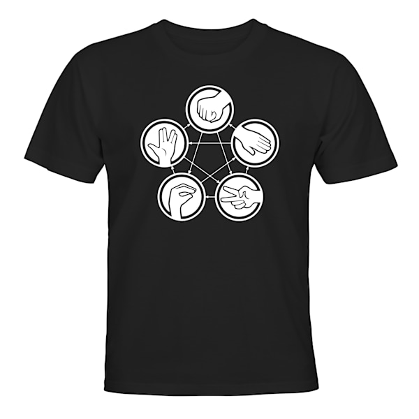 Rock Paper Sakset Lizard Spock - T-PAITA - LAPSET musta Svart - 118 / 128