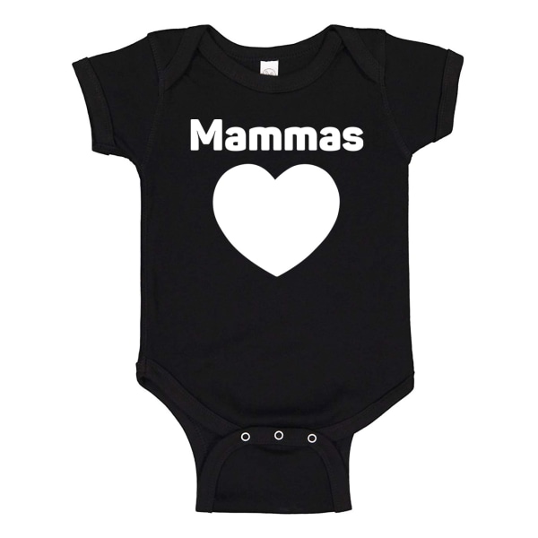 Mammas Hjärta - Baby Body svart Svart - 18 månader