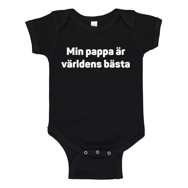 Min far er verdens beste - Babykropp svart Svart - Nyfödd