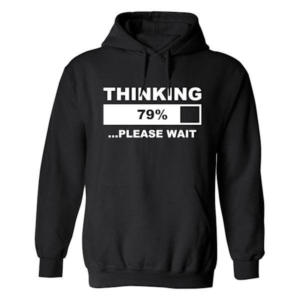 Thinking Please Wait - Hættetrøje / Sweater - KVINDER Svart - 4XL