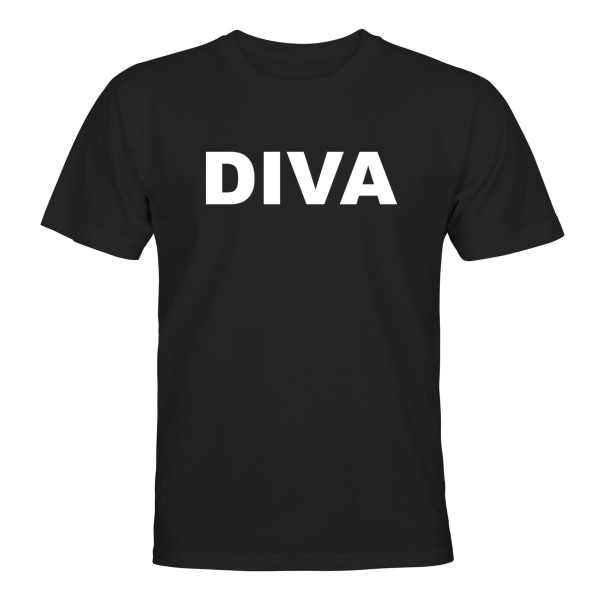 Diva - T-SHIRT - MÆND Svart - XL