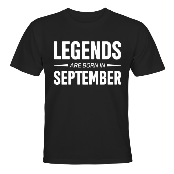 Legends Are Born In September - T-SHIRT - BARN svart Svart - 106 / 116