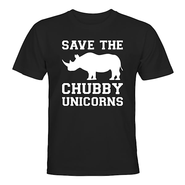 Save The Chubby Unicorns - T-SHIRT - HERR Svart - 5XL