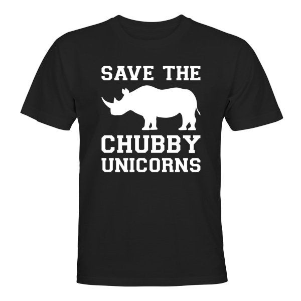 Save The Chubby Unicorns - T-SHIRT - HERR Svart - M