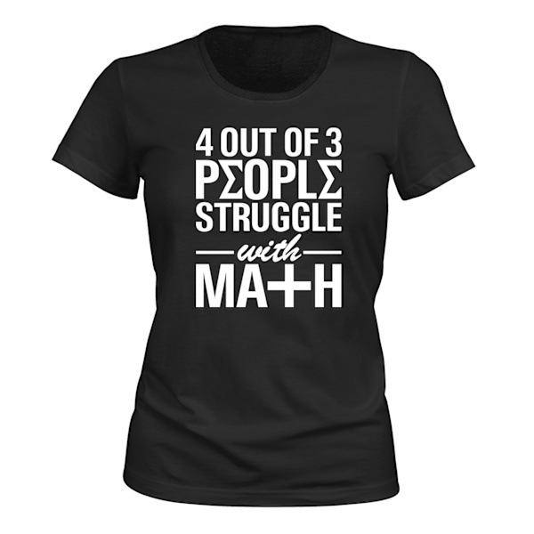 Math Struggle - T-PAITA - NAISTEN musta S