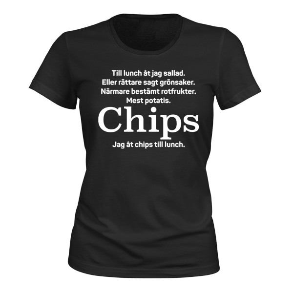 Jeg spiste chips til frokost - T-SHIRT - DAME sort M