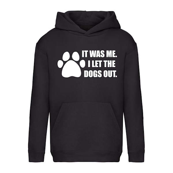 I Let The Dogs Out - Hættetrøje / Sweater - BØRN sort Svart - 116