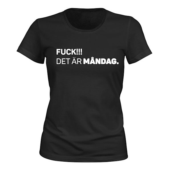 Vittu On maanantai - T-PAITA - NAISTEN musta XS