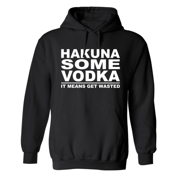 Hakuna Some Vodka - Hoodie / Tröja - HERR Svart - 3XL