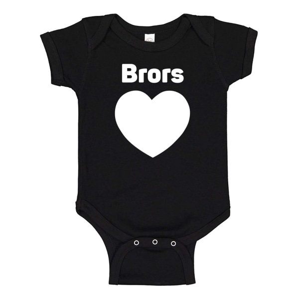 Brother's Heart - Baby Body sort Svart - 18 månader