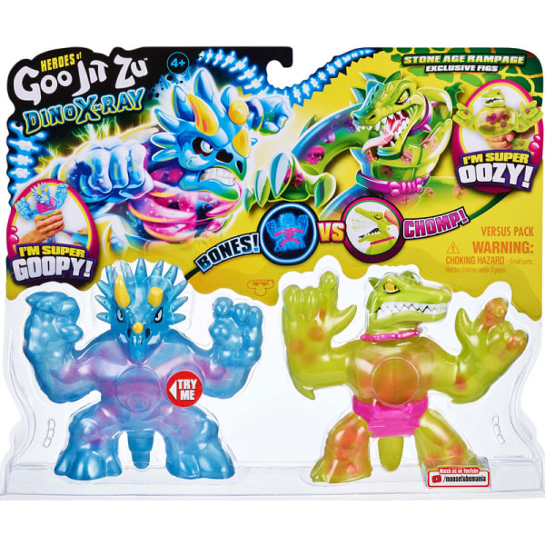 Heroes Of Goo Jit Zu Dino X-Ray Versus Pack Blå / Grön