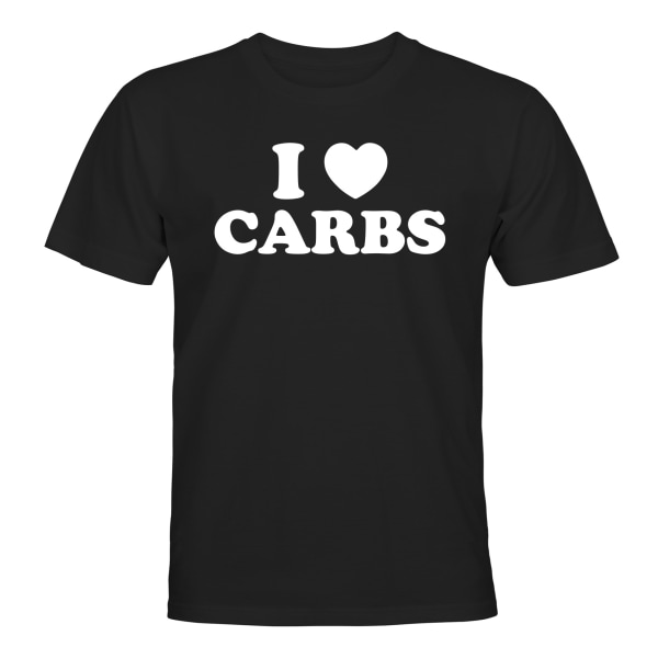 I Love Carbs - T-PAITA - MIESTEN Svart - 3XL