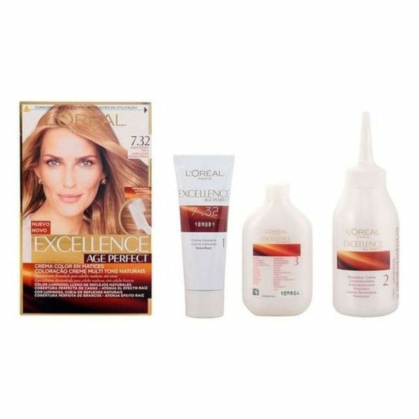Permanent Anti-Ageing färg Excellence Age Perfect L'Oreal Make Up Excellence Age Perfect Pärlskimrande guldblont (1 antal)