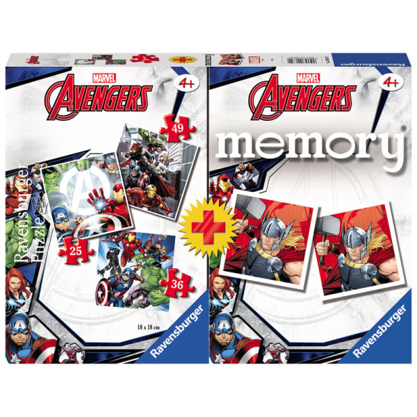 Marvel Avengers 3 puzzles + memory multipack