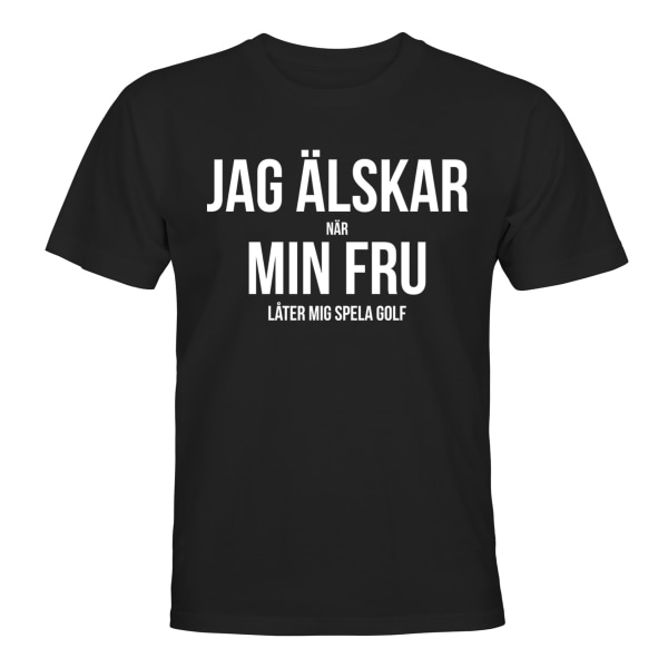 Jag Älskar Min Fru Golf - T-SHIRT - HERR Svart - M