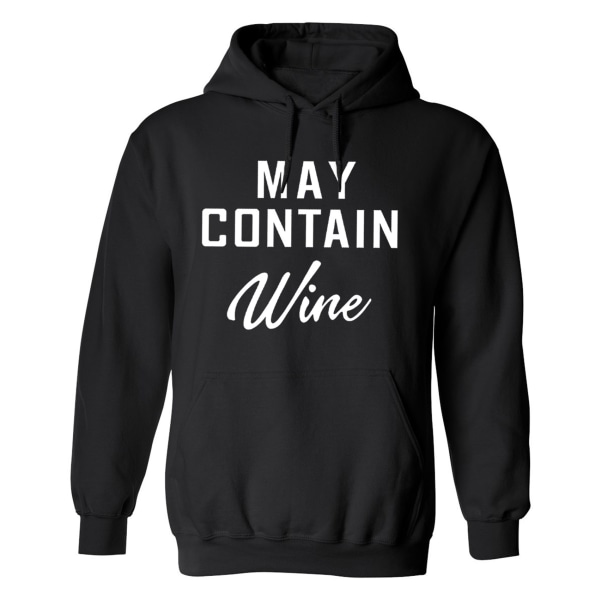 May Contain Wine - Hoodie / Tröja - HERR Svart - S