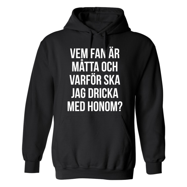 Vem Fan Är Måtta - Hoodie / Tröja - DAM Svart - L