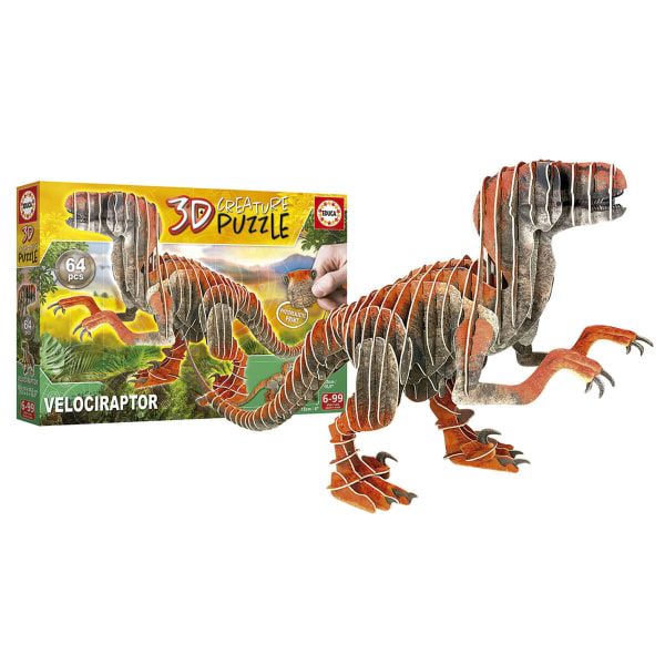 Palapeli Educa Velociraptor 3D 58 kpl