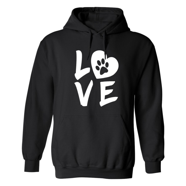 Love Dog Paw - Hættetrøje / Sweater - KVINDER Svart - 2XL