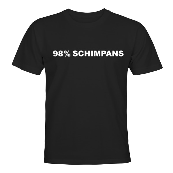 98% Chimpanser - T-SHIRT - UNISEX Svart - L