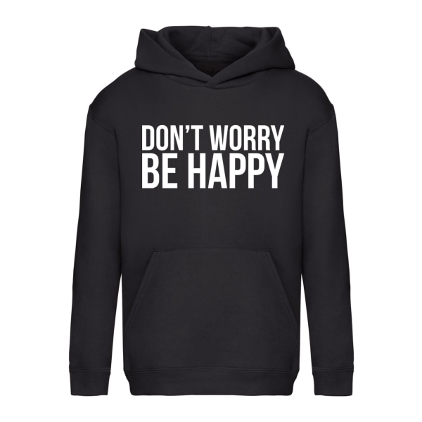 Dont Worry Be Happy - Hoodie / Tröja - BARN svart Svart - 116