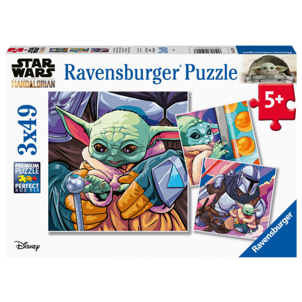 Star Wars Mandalorian Baby Yoda puzzle 3x49pcs