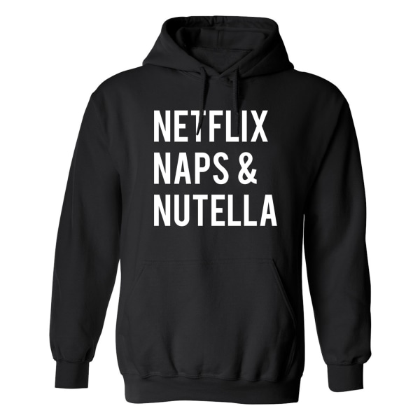 Netflix Naps And Nutella - Hættetrøje / Sweater - UNISEX Svart - S