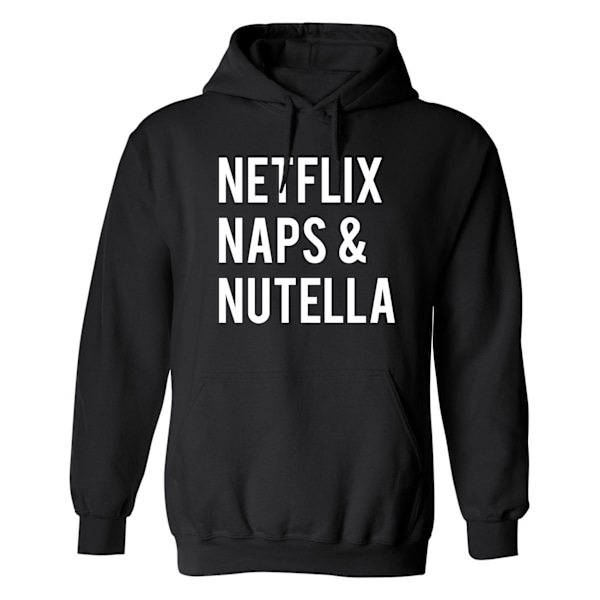 Netflix Naps And Nutella - Hoodie / Tröja - UNISEX Svart - 4XL