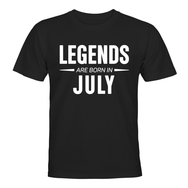 Legends Are Born In July - T-SHIRT - HERR Svart - XL