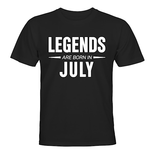 Legends Are Born In July - T-SHIRT - UNISEX Svart - XL