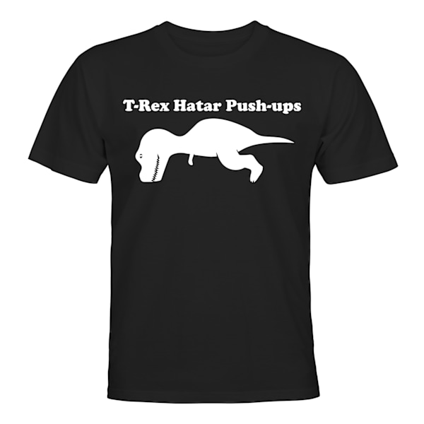 T-rex hater push-ups - T-SHIRT - UNISEX Svart - M