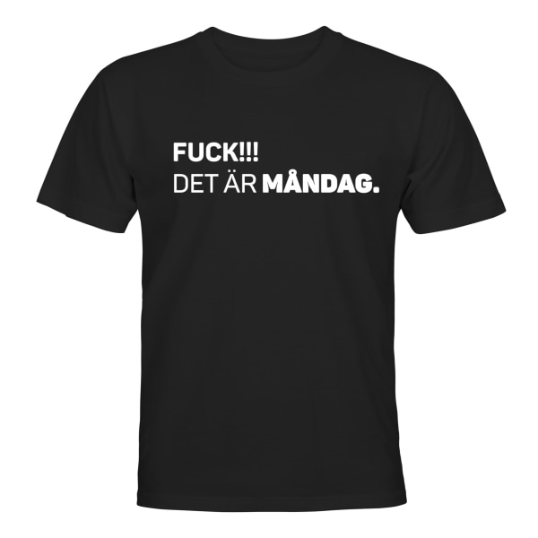 Faen det er mandag - T-SHIRT - UNISEX Svart - 3XL