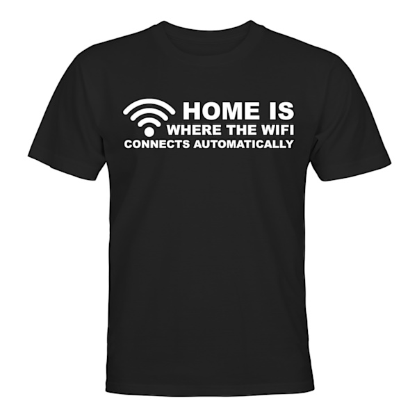 Hvor Wifi forbinder automatisk - T-SHIRT - UNISEX Svart - M