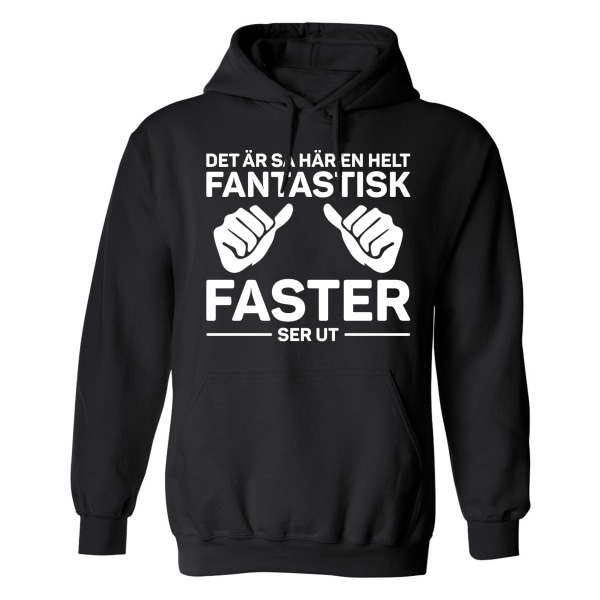 Fantastisk Faster - Hoodie / Tröja - UNISEX Svart - 4XL