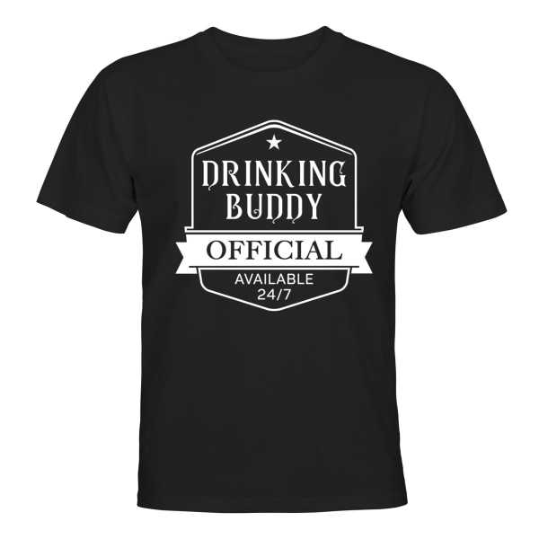 Drinking Buddy - T-SHIRT - HERRE Svart - 5XL