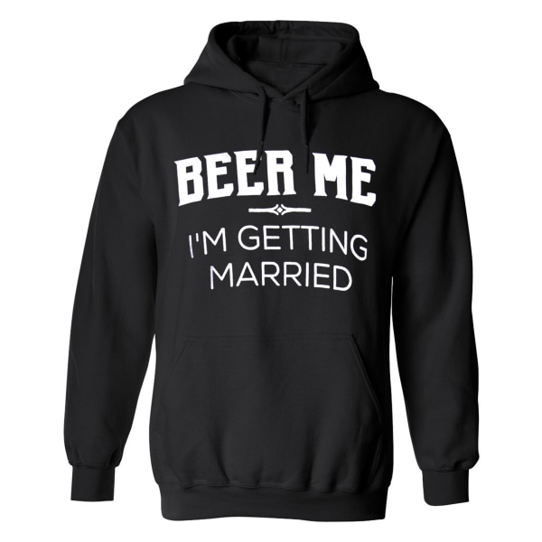 Beer Me Im Getting Married - Hættetrøje / Sweater - MÆND Svart - 5XL