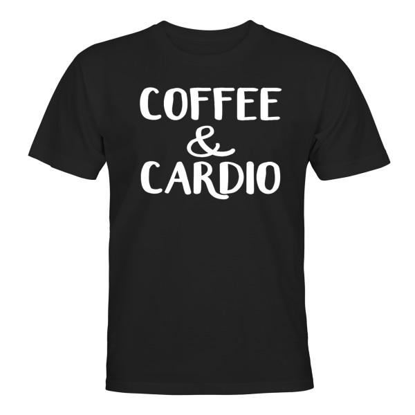 Kaffe og cardio - T-SHIRT - UNISEX Svart - 3XL