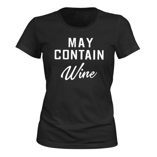 May Contain Wine - T-SHIRT - DAM svart XS