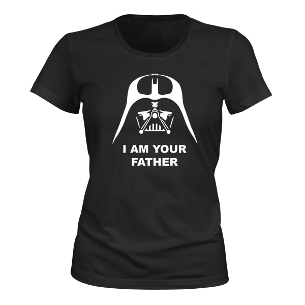 Darth Vader I Am Your Father - T-SHIRT - DAME sort XS