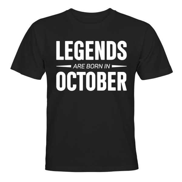 Legends Are Born In October - T-SHIRT - BARN svart Svart - 118 / 128