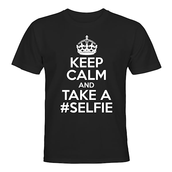 Pysy rauhallisena ja ota selfie - T-PAITA - UNISEX Svart - M