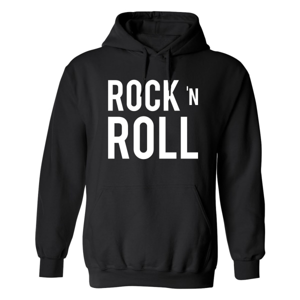 Rock N Roll - Hættetrøje / Sweater - UNISEX Svart - 3XL