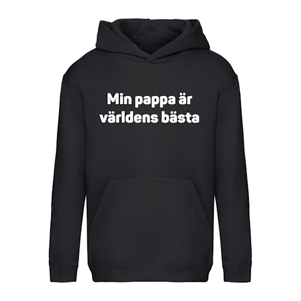 Min pappa er verdens beste - Hettegenser / Genser - BARN svart Svart - 116