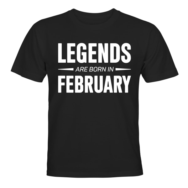 Legends Are Born In February - T-SHIRT - BARN svart Svart - 130 / 140