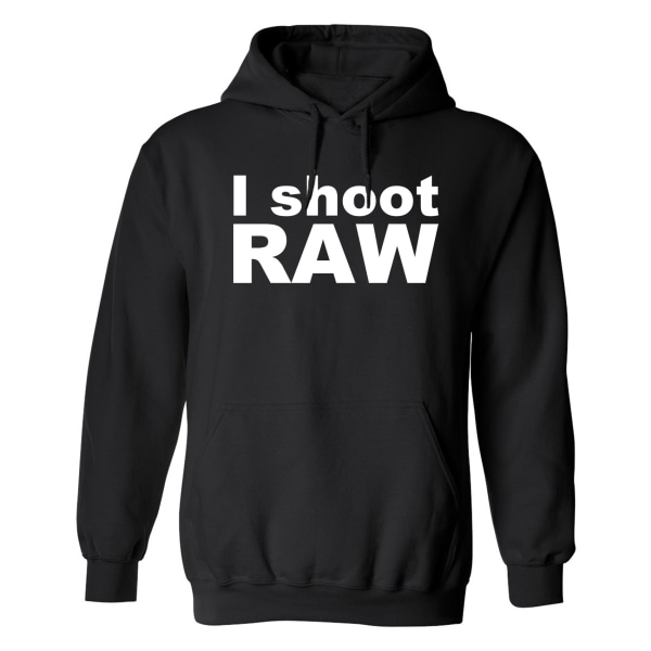 I Shoot Raw - Hoodie / Tröja - UNISEX Svart - S