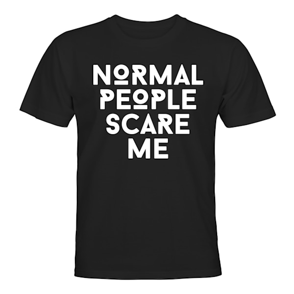 Normal People Scare Me - T-SHIRT - HERR Svart - XL