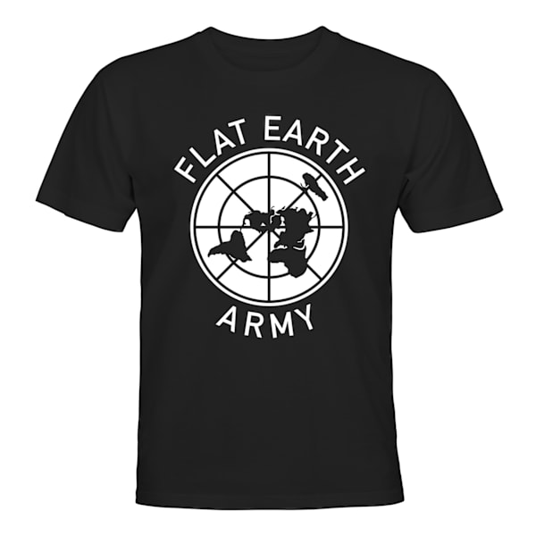 Flat Earth Army - T-PAITA - UNISEX Svart - M