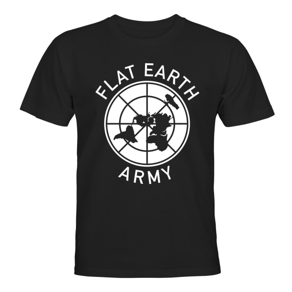 Flat Earth Army - T-SHIRT - HERRE Svart - 3XL